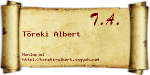 Töreki Albert névjegykártya