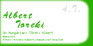 albert toreki business card