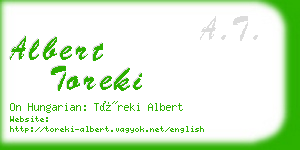 albert toreki business card